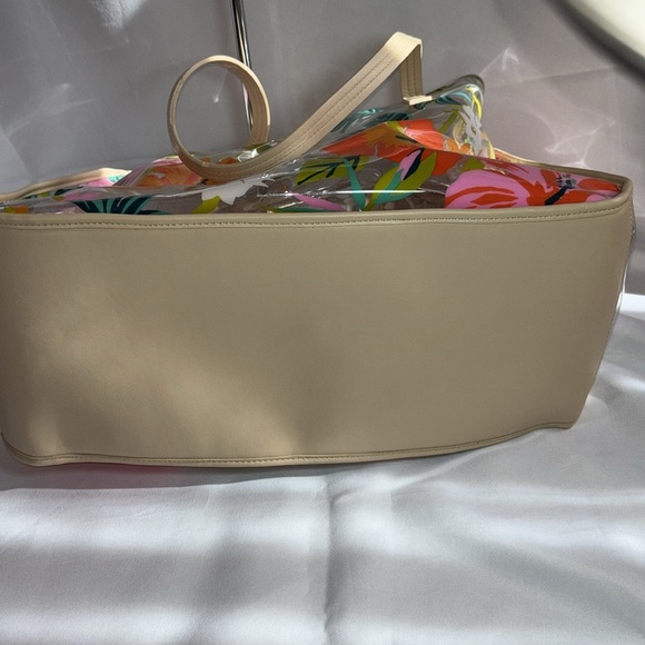 Spartina 449 Clear Floral Beach Tote Bag, Floral Transparent Tote - Picture 6 of 7